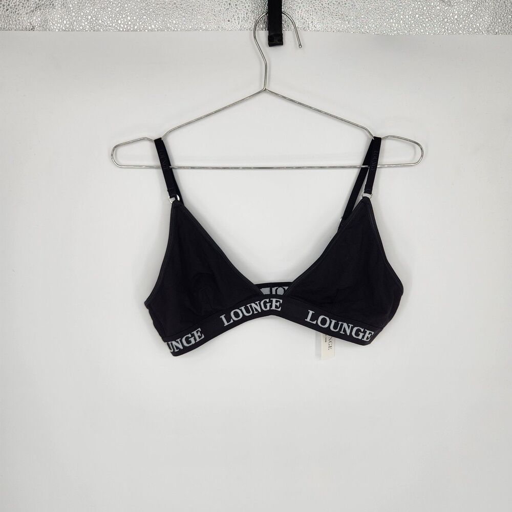 New LOUNGE Bamboo Triangle Pull Over Bra Black Size Medium‎